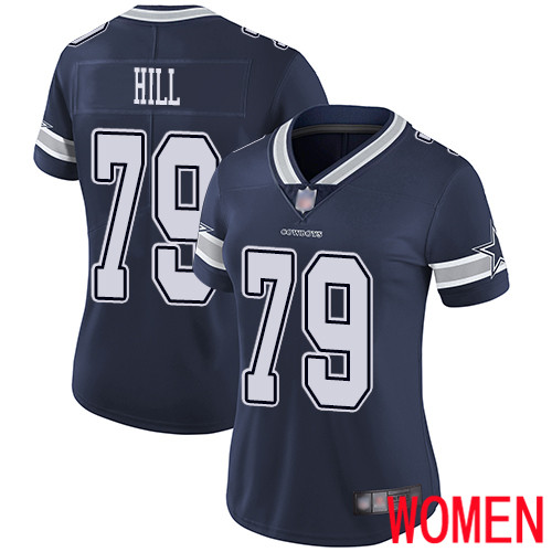 Women Dallas Cowboys Limited Navy Blue Trysten Hill Home #79 Vapor Untouchable NFL Jersey